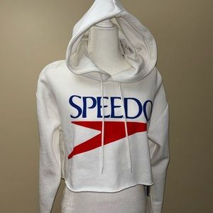 White “Speedo” crop sweater!